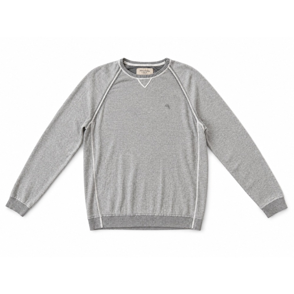 Tommy Bahama Mens Gray Crewneck Sweater Large 100% Cotton Lightweight